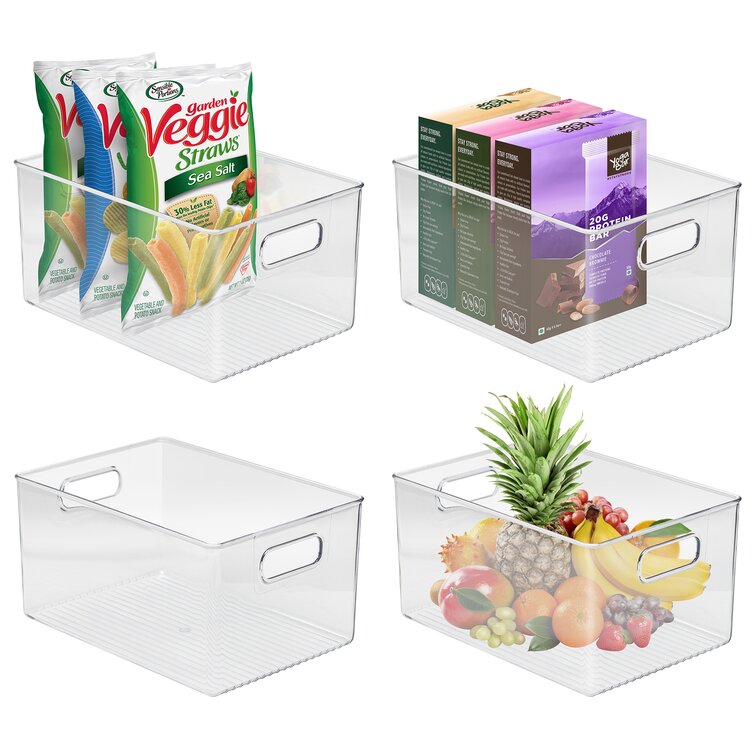 Sorbus Storage Bins Clear Plastic Organizer Container Holders With